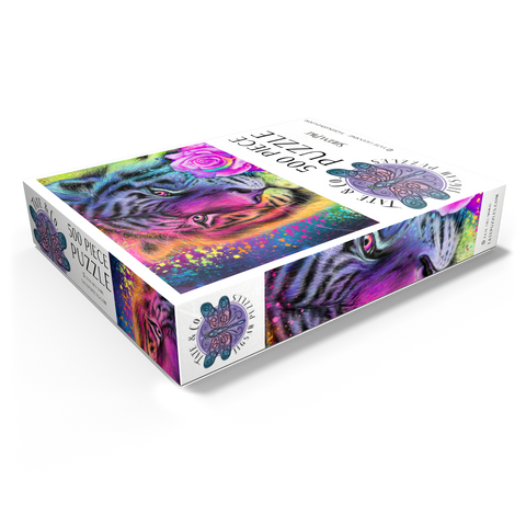 Neon Rainbow Tiger - Sheena Pike 500 Jigsaw Puzzle box view1