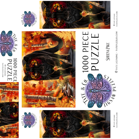 Autumn Guardian Panther - Sheena Pike 1000 Jigsaw Puzzle box 3D Modell