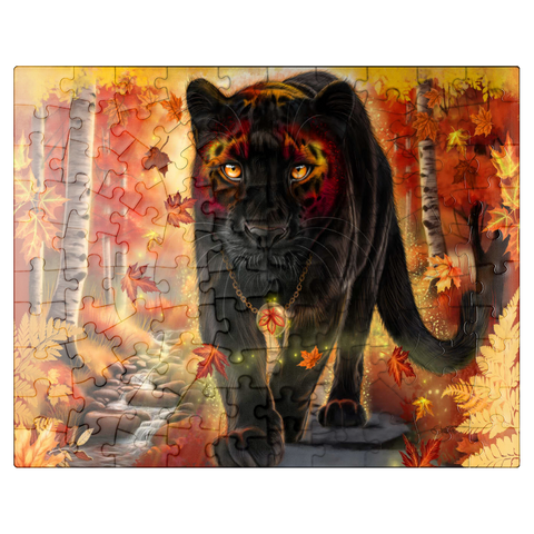puzzleplate Autumn Guardian Panther - Sheena Pike 100 Jigsaw Puzzle