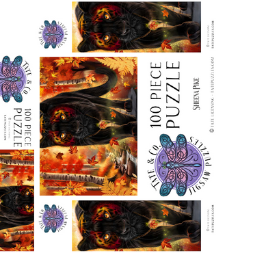 Autumn Guardian Panther - Sheena Pike 100 Jigsaw Puzzle box 3D Modell