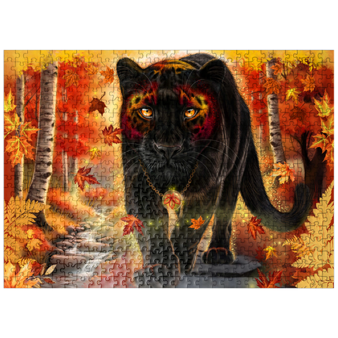 puzzleplate Autumn Guardian Panther - Sheena Pike 500 Jigsaw Puzzle