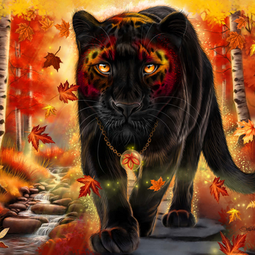 Autumn Guardian Panther - Sheena Pike 500 Jigsaw Puzzle 3D Modell