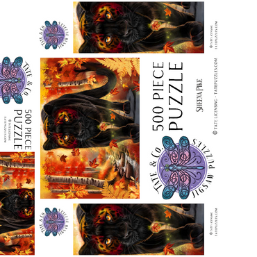 Autumn Guardian Panther - Sheena Pike 500 Jigsaw Puzzle box 3D Modell