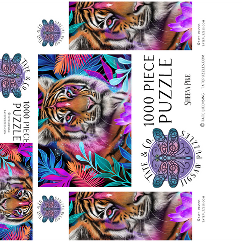 Lotus Dream Tiger - Sheena Pike 1000 Jigsaw Puzzle box 3D Modell