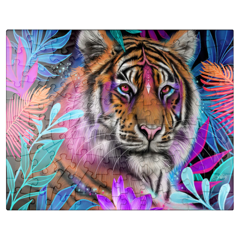 puzzleplate Lotus Dream Tiger - Sheena Pike 100 Jigsaw Puzzle