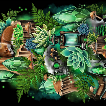 Jade Hollow Baby Fox - Sheena Pike 1000 Jigsaw Puzzle 3D Modell