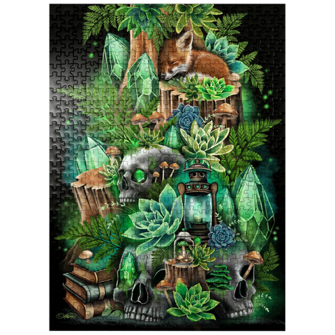 puzzleplate Jade Hollow Baby Fox - Sheena Pike 500 Jigsaw Puzzle