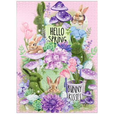 puzzleplate Spring Bunny Bounty Easter - Sheena Pike 1000 Jigsaw Puzzle