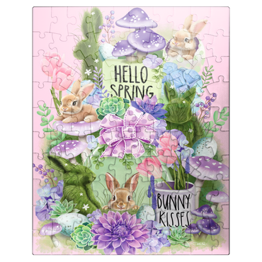 puzzleplate Spring Bunny Bounty Easter - Sheena Pike 100 Jigsaw Puzzle