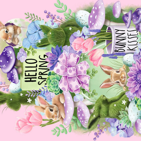 Spring Bunny Bounty Easter - Sheena Pike 100 Jigsaw Puzzle 3D Modell