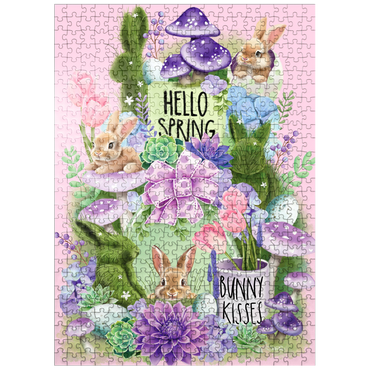puzzleplate Spring Bunny Bounty Easter - Sheena Pike 500 Jigsaw Puzzle
