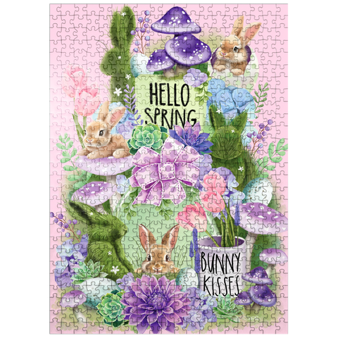 puzzleplate Spring Bunny Bounty Easter - Sheena Pike 500 Jigsaw Puzzle