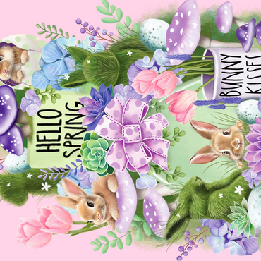 Spring Bunny Bounty Easter - Sheena Pike 500 Jigsaw Puzzle 3D Modell