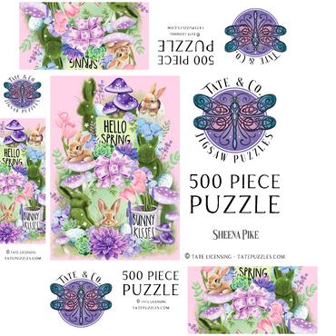 Spring Bunny Bounty Easter - Sheena Pike 500 Jigsaw Puzzle box 3D Modell