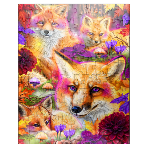 puzzleplate DayDream Red Fox in Forest - Sheena Pike 100 Jigsaw Puzzle