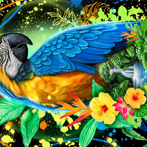 Blue Macaw Animal Spirit - Sheena Pike 1000 Jigsaw Puzzle 3D Modell