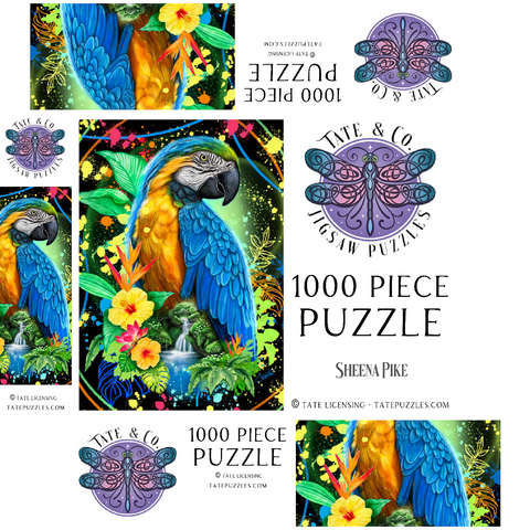 Blue Macaw Animal Spirit - Sheena Pike 1000 Jigsaw Puzzle box 3D Modell