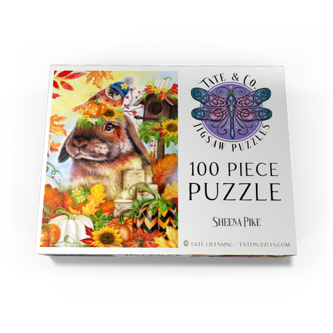 Autumn Greetings Bunny - Sheena Pike 100 Jigsaw Puzzle box view3