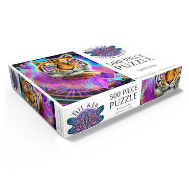 Neon Tiger Animal Spirit - Sheena Pike 500 Jigsaw Puzzle box view1