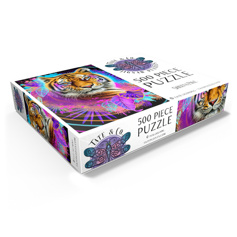 Neon Tiger Animal Spirit - Sheena Pike 500 Jigsaw Puzzle box view1