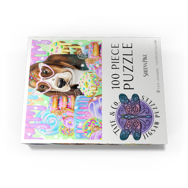 Donut Sweetie Hound Puppy - Sheena Pike 100 Jigsaw Puzzle box view3