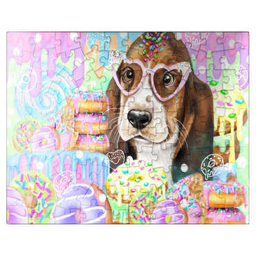 puzzleplate Donut Sweetie Hound Puppy - Sheena Pike 100 Jigsaw Puzzle
