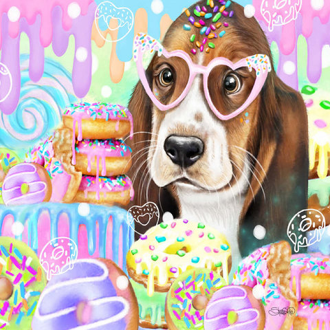 Donut Sweetie Hound Puppy - Sheena Pike 100 Jigsaw Puzzle 3D Modell