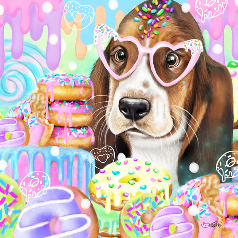 Donut Sweetie Hound Puppy - Sheena Pike 500 Jigsaw Puzzle 3D Modell
