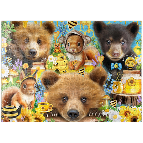 puzzleplate Bees and Honey Bears - Sheena Pike 1000 Jigsaw Puzzle