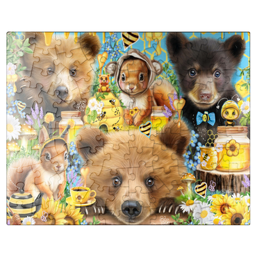 puzzleplate Bees and Honey Bears - Sheena Pike 100 Jigsaw Puzzle