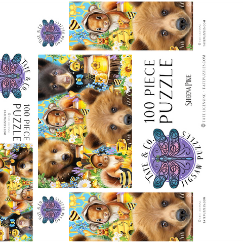Bees and Honey Bears - Sheena Pike 100 Jigsaw Puzzle box 3D Modell
