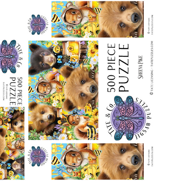 Bees and Honey Bears - Sheena Pike 500 Jigsaw Puzzle box 3D Modell