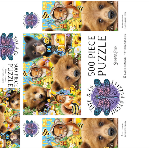 Bees and Honey Bears - Sheena Pike 500 Jigsaw Puzzle box 3D Modell