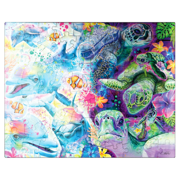 puzzleplate Magical Dolphins and Turtles - Sheena Pike 100 Jigsaw Puzzle