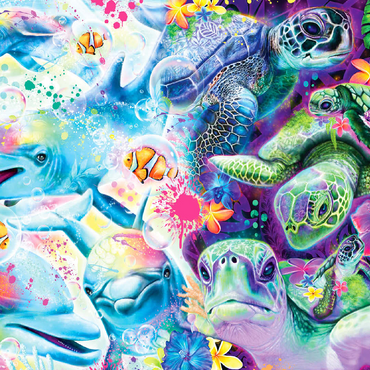 Magical Dolphins and Turtles - Sheena Pike 100 Jigsaw Puzzle 3D Modell