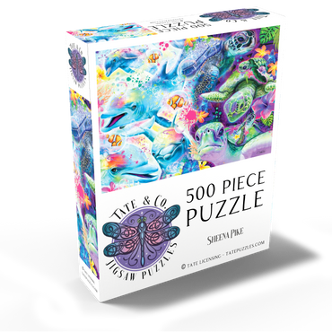 Magical Dolphins and Turtles - Sheena Pike 500 Jigsaw Puzzle box view2