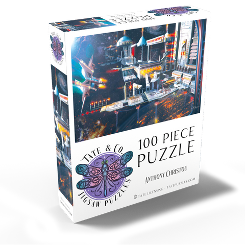 Space Station Landing Bay - Anthony Christou 100 Jigsaw Puzzle box view2