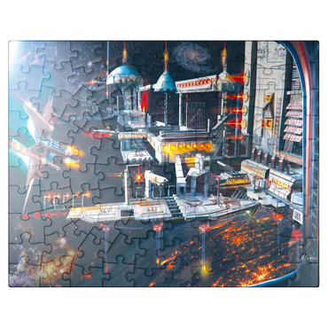 puzzleplate Space Station Landing Bay - Anthony Christou 100 Jigsaw Puzzle