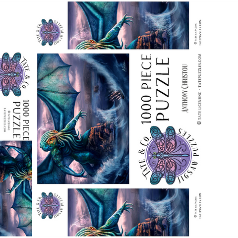 Cthulu Lovecraft Horror - Anthony Christou 1000 Jigsaw Puzzle box 3D Modell