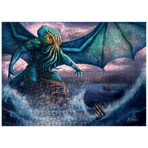 puzzleplate Cthulu Lovecraft Horror - Anthony Christou 500 Jigsaw Puzzle