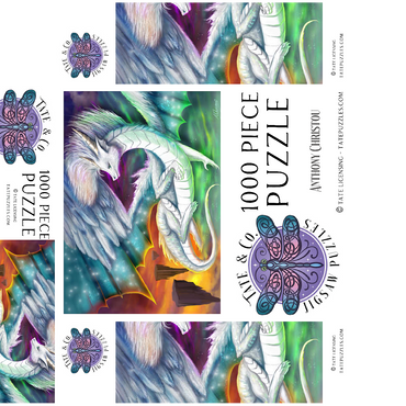 Furry Cute dragon - Anthony Christou 1000 Jigsaw Puzzle box 3D Modell