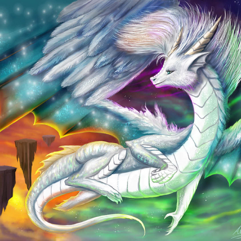 Furry Cute dragon - Anthony Christou 100 Jigsaw Puzzle 3D Modell