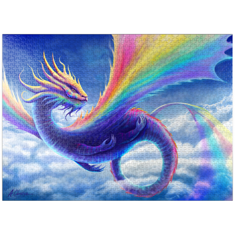 puzzleplate Rainbow Dragon - Anthony Christou 1000 Jigsaw Puzzle