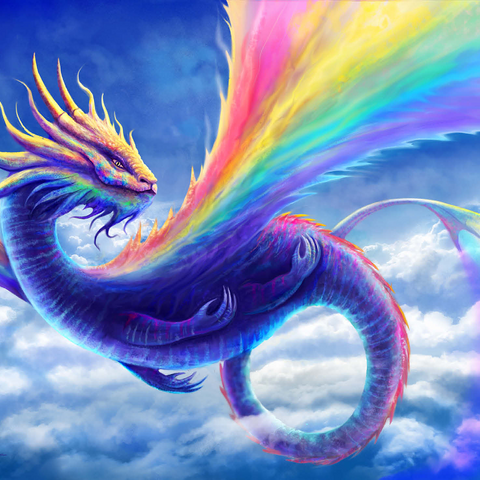 Rainbow Dragon - Anthony Christou 1000 Jigsaw Puzzle 3D Modell
