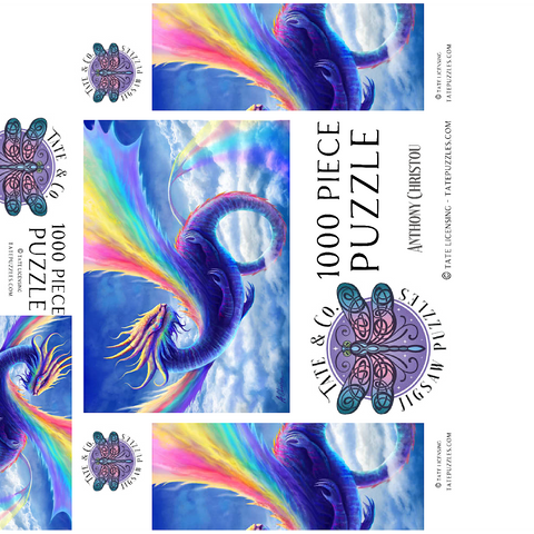 Rainbow Dragon - Anthony Christou 1000 Jigsaw Puzzle box 3D Modell