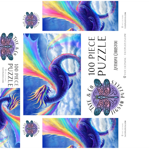 Rainbow Dragon - Anthony Christou 100 Jigsaw Puzzle box 3D Modell