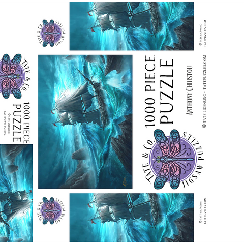 Dangerous Seas Pirate Ship - Anthony Christou 1000 Jigsaw Puzzle box 3D Modell