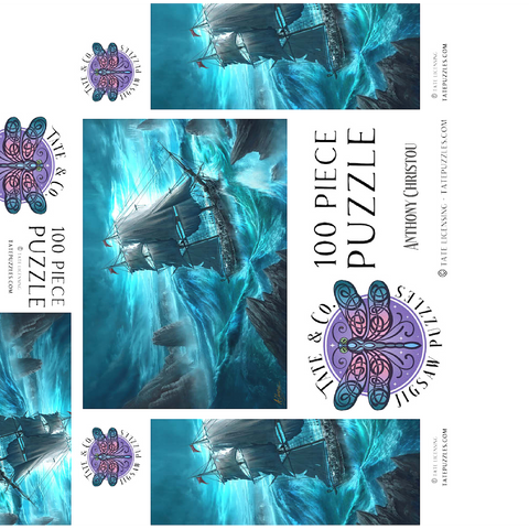 Dangerous Seas Pirate Ship - Anthony Christou 100 Jigsaw Puzzle box 3D Modell