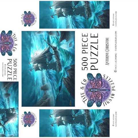 Dangerous Seas Pirate Ship - Anthony Christou 500 Jigsaw Puzzle box 3D Modell