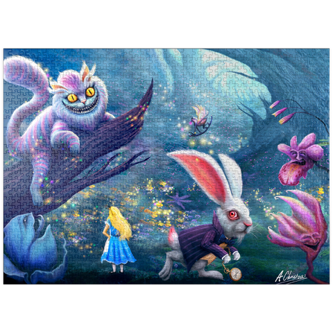 puzzleplate Alice in Wonderland & Cheshire Cat - Anthony Christou 1000 Jigsaw Puzzle